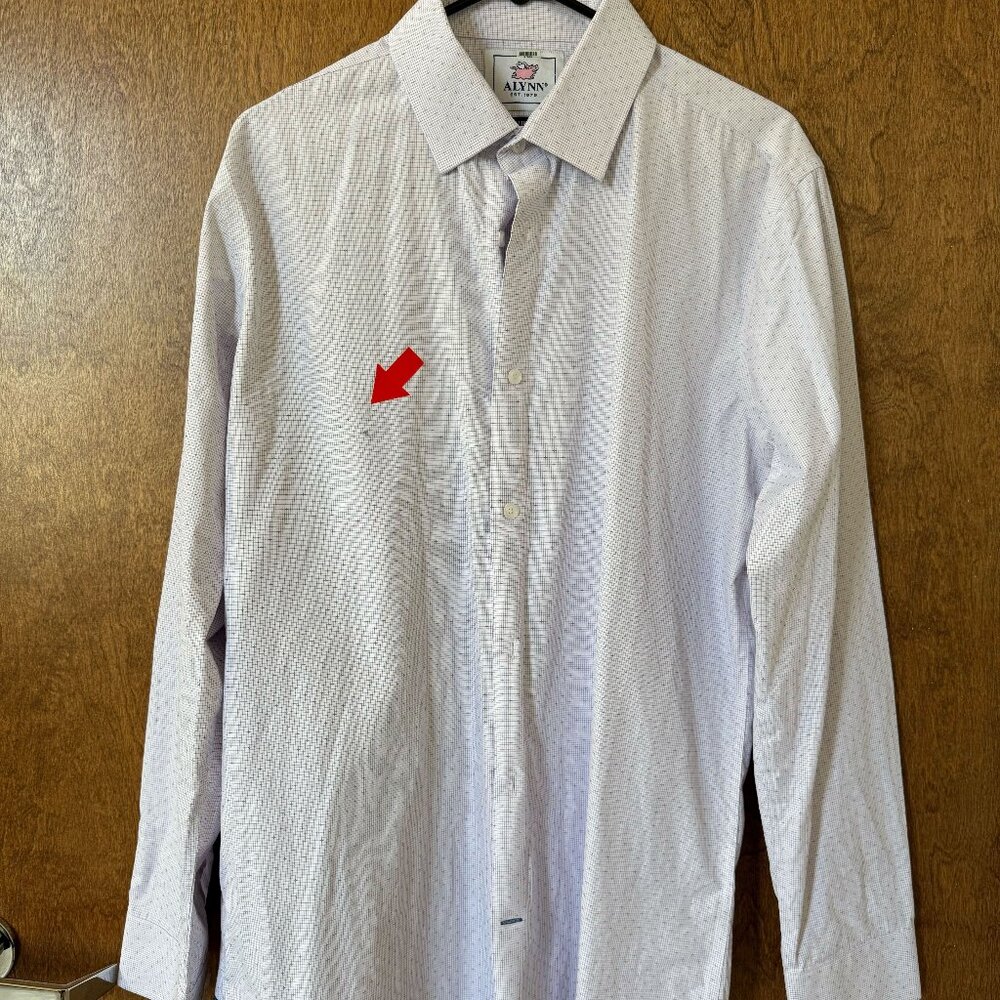 Alynn Purple Grid Geo Slim Fit Microfiber Dress Shirt